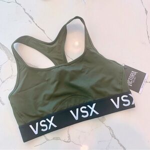 Olive Green Player Racerback Sports Bra Bralette